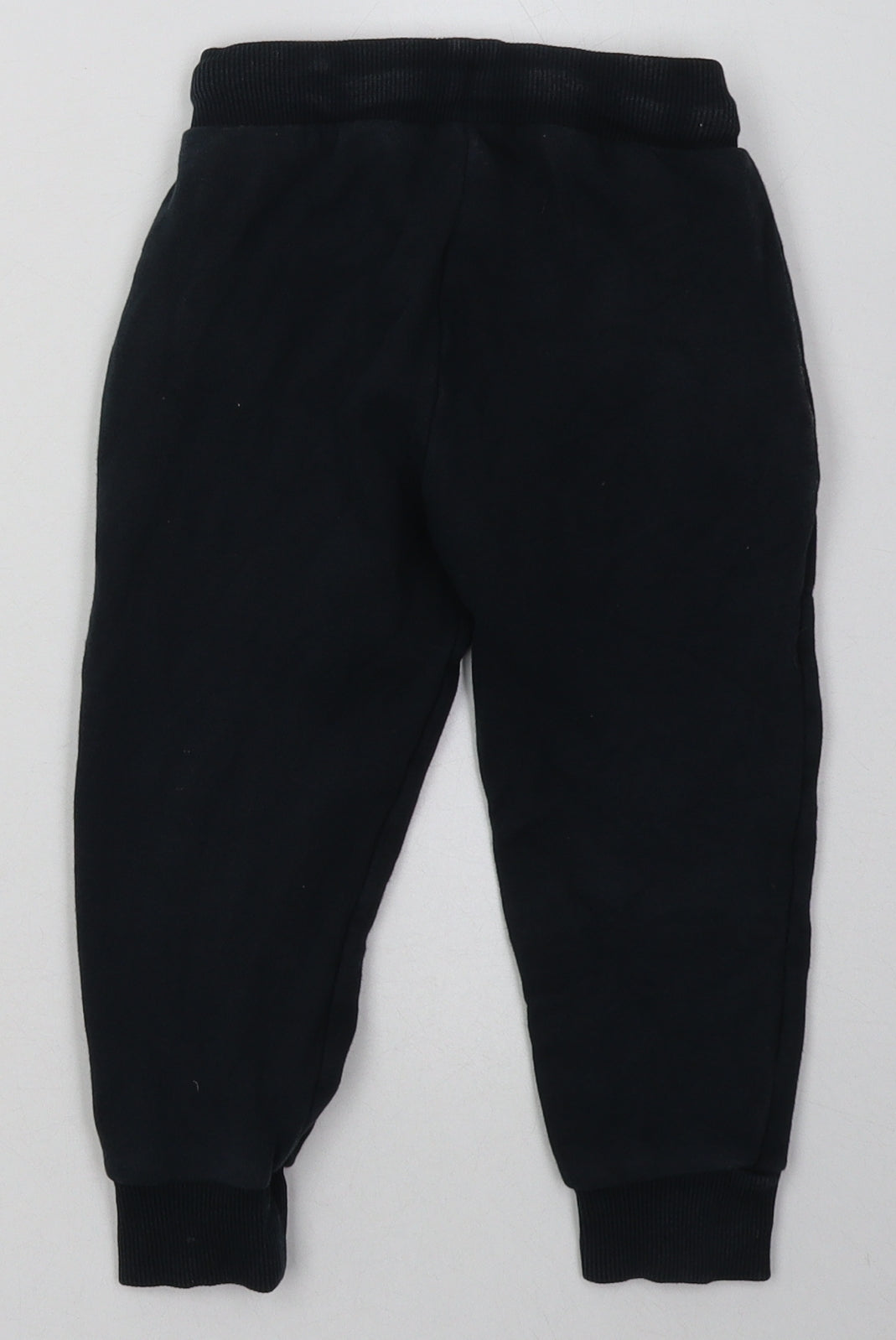Marks and Spencer Boys Blue  Cotton Jogger Trousers Size 3-4 Years  Regular Tie