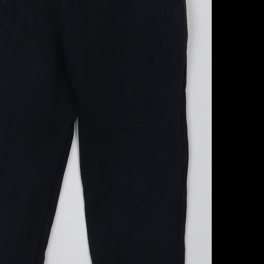Marks and Spencer Boys Blue  Cotton Jogger Trousers Size 3-4 Years  Regular Tie