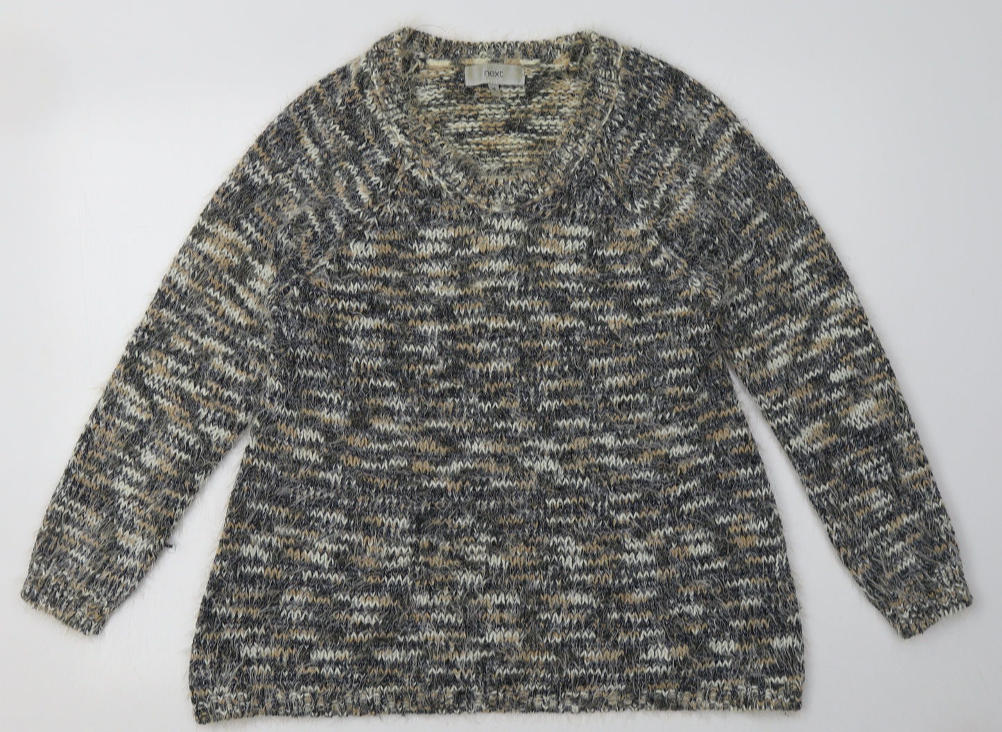 NEXT Womens Grey  Acrylic Pullover Sweatshirt Size 14  Pullover
