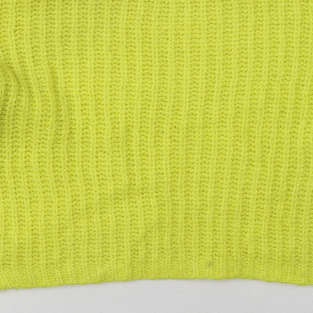 Stradivarius Womens Yellow  Acrylic Pullover Sweatshirt Size S  Pullover
