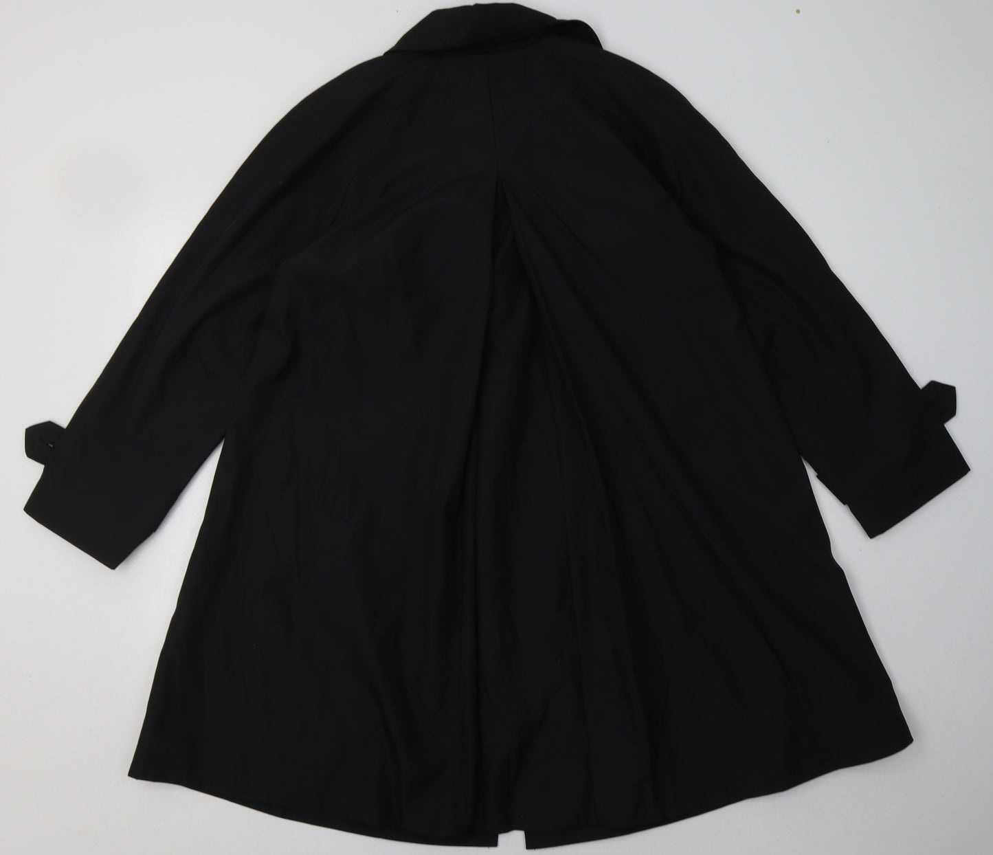 Dennis Basso Womens Black   Overcoat Coat Size XS  Button