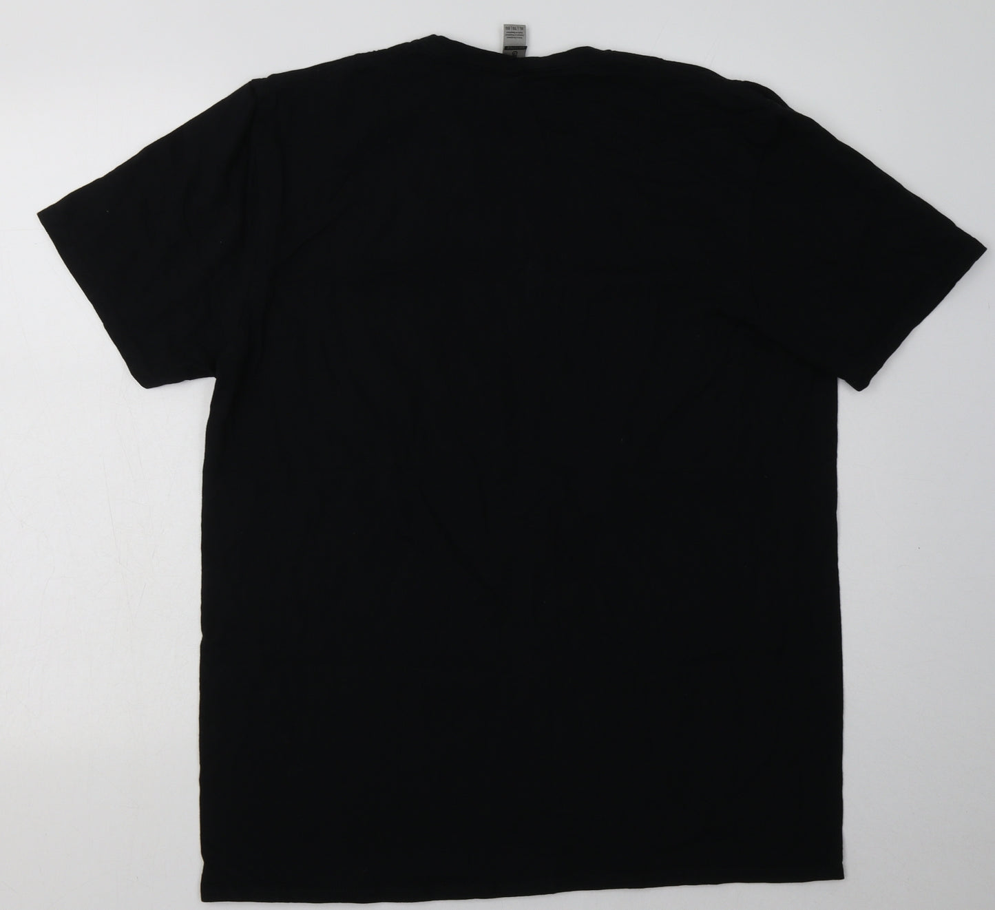 Gildan Womens Black  Cotton Basic T-Shirt Size XL Crew Neck - bride tribe