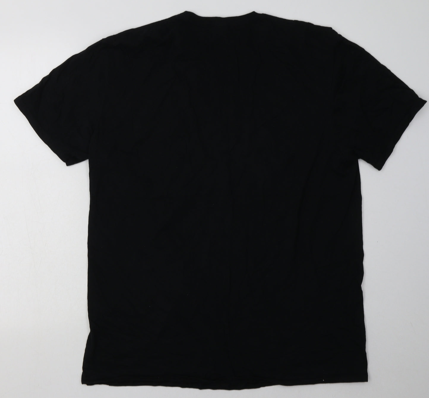 Gildan Womens Black  Cotton Basic T-Shirt Size XL Crew Neck - brides maid