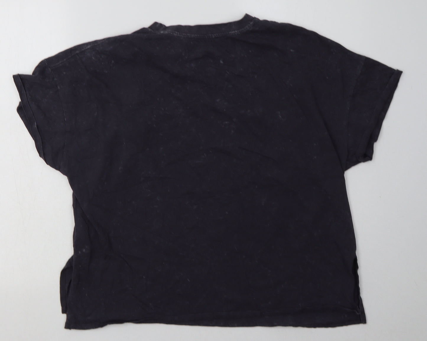 George Womens Grey  Cotton Basic T-Shirt Size 16 Crew Neck