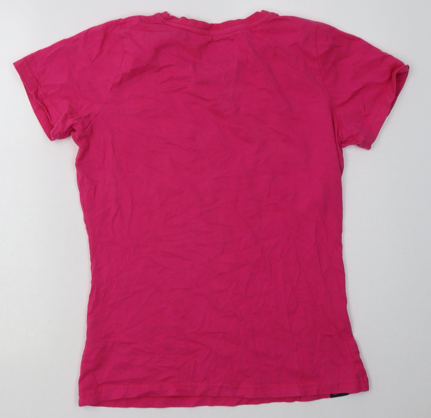 Henleys Womens Pink  Cotton Basic T-Shirt Size 16 Crew Neck
