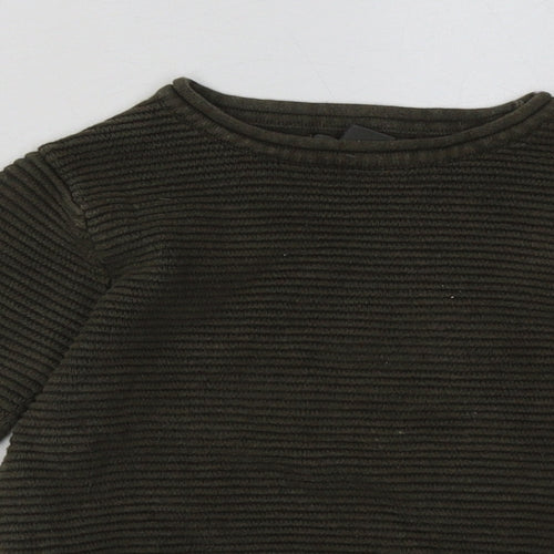 Primark Boys Green  Cotton Pullover Sweatshirt Size 2-3 Years  Zip