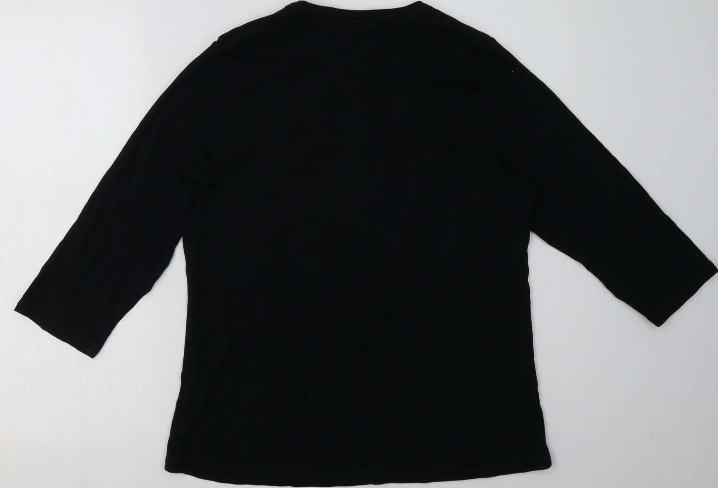 Marks and Spencer Womens Black  Cotton Pullover Sweatshirt Size 20  Pullover