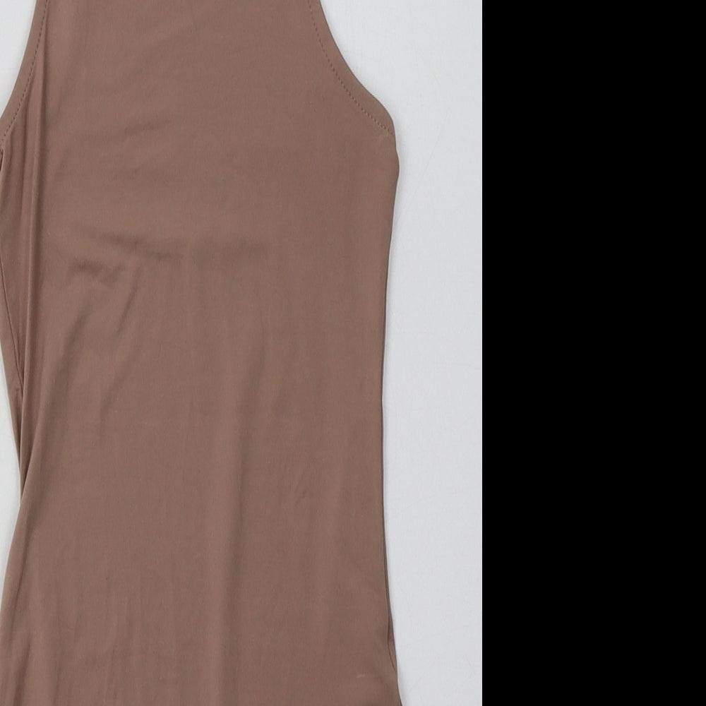 Primark Womens Brown  Polyester Bodysuit One-Piece Size 6  Buckle