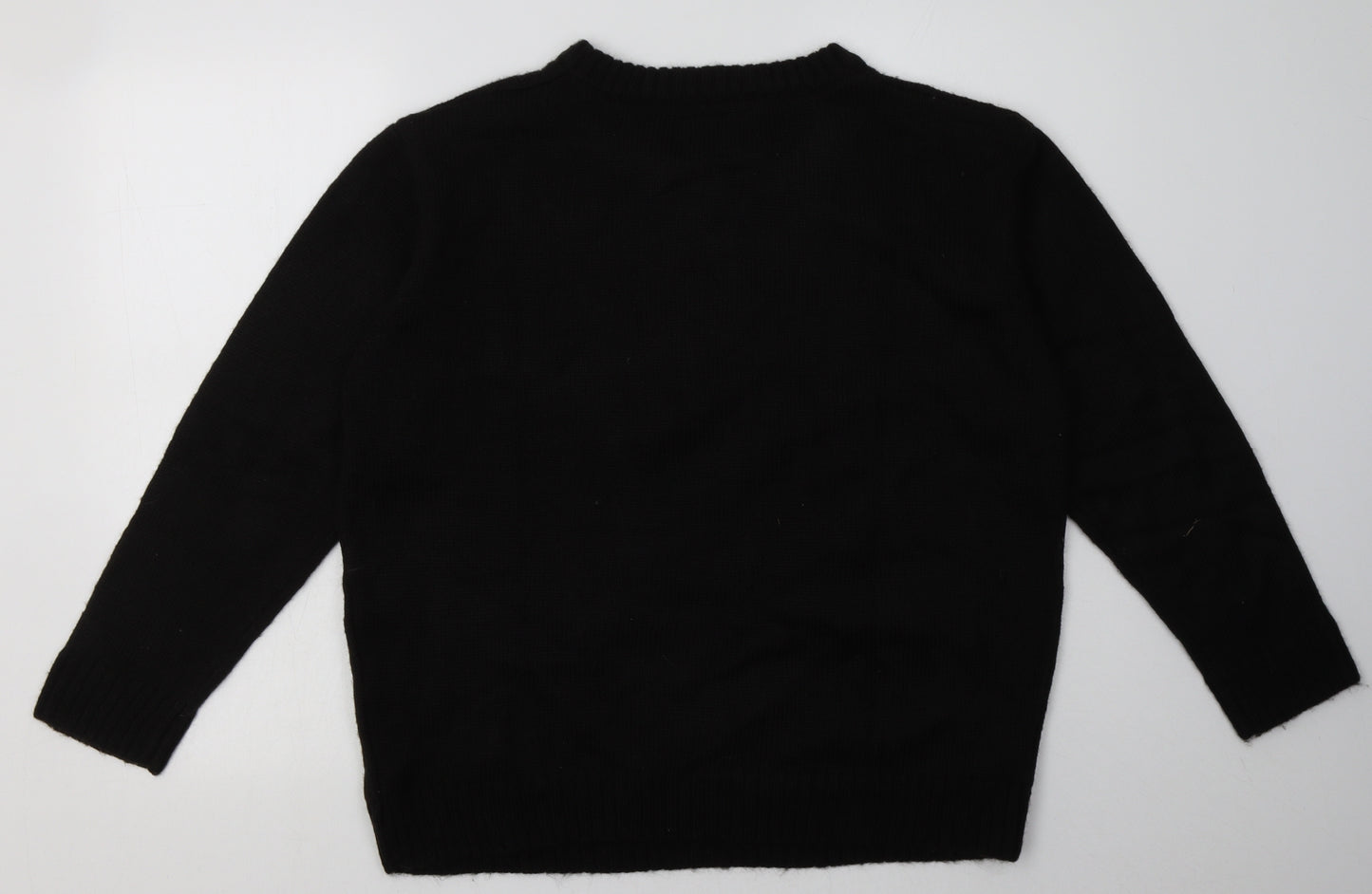 Primark Mens Black  Acrylic Pullover Sweatshirt Size M   - Christmas