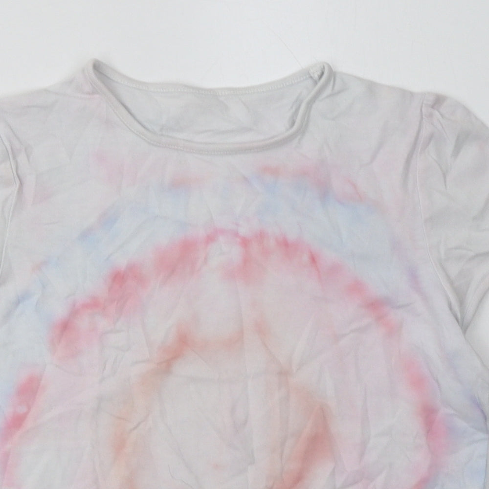 F&F Girls Pink  Cotton Basic T-Shirt Size 10-11 Years Crew Neck Pullover