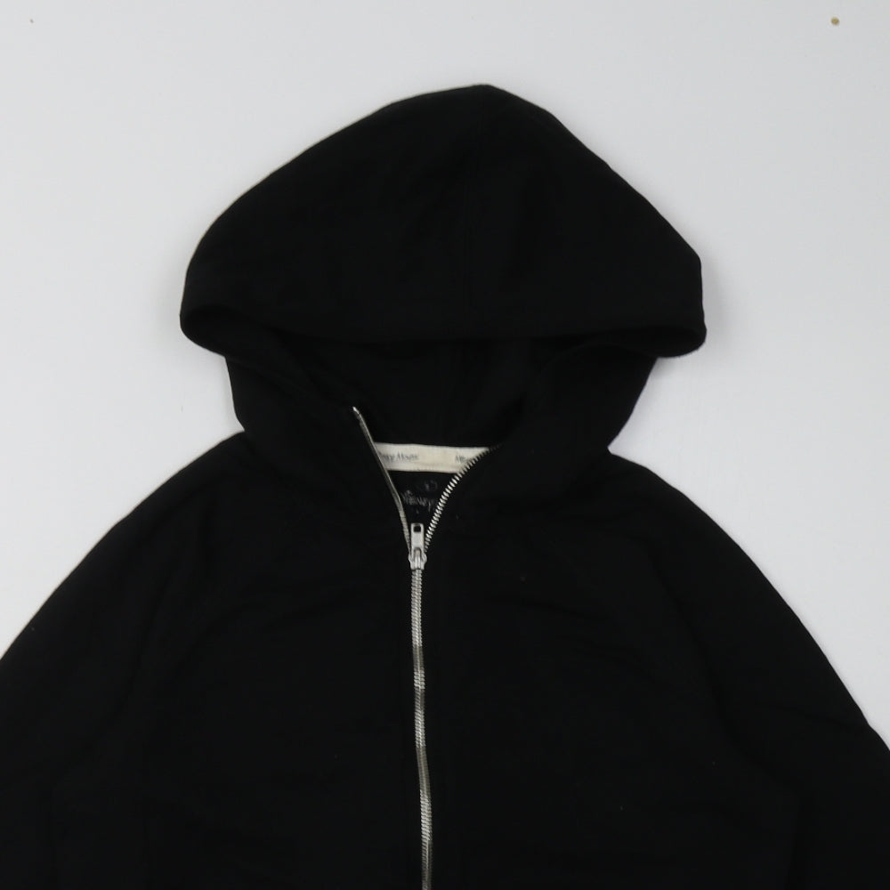 Disney Womens Black  Polyester Full Zip Hoodie Size S  Zip - Mickey Mouse