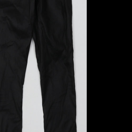 Matalan Womens Black  Viscose Skinny Jeans Size 14 L31 in Regular Button - leather jeans