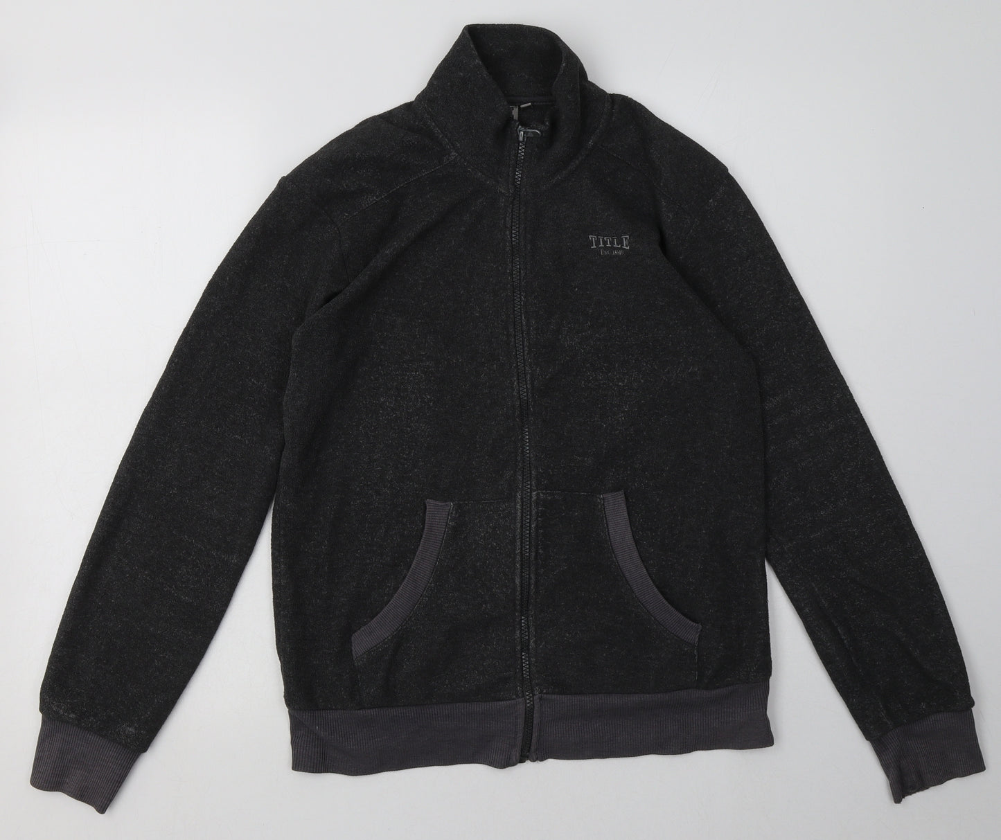 TITLE Womens Grey  Polyester Full Zip Sweatshirt Size 10  Zip