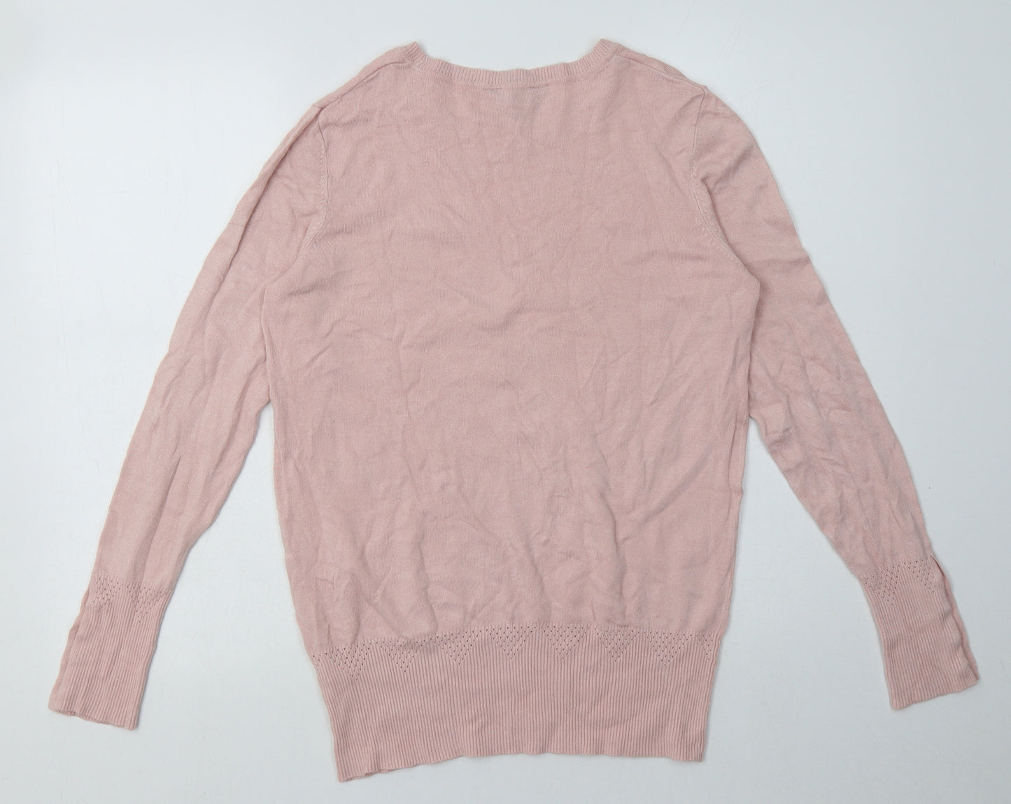 Dorothy Perkins Womens Pink  Viscose Pullover Sweatshirt Size 10  Pullover