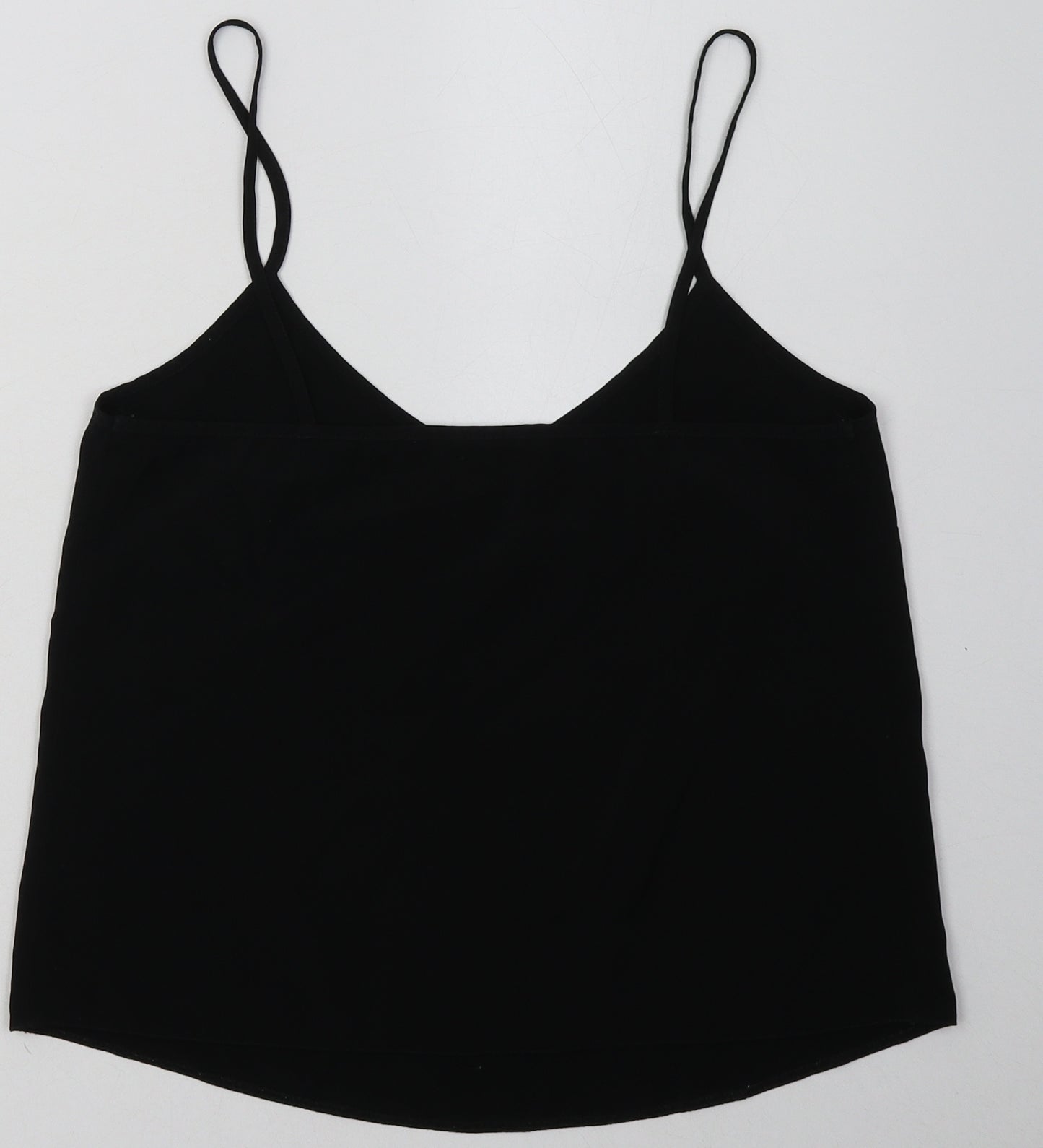 ASOS Womens Black  Polyester Cropped Tank Size 8 V-Neck