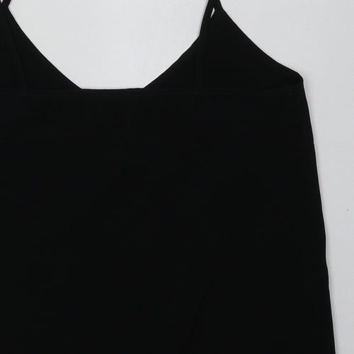 ASOS Womens Black  Polyester Cropped Tank Size 8 V-Neck