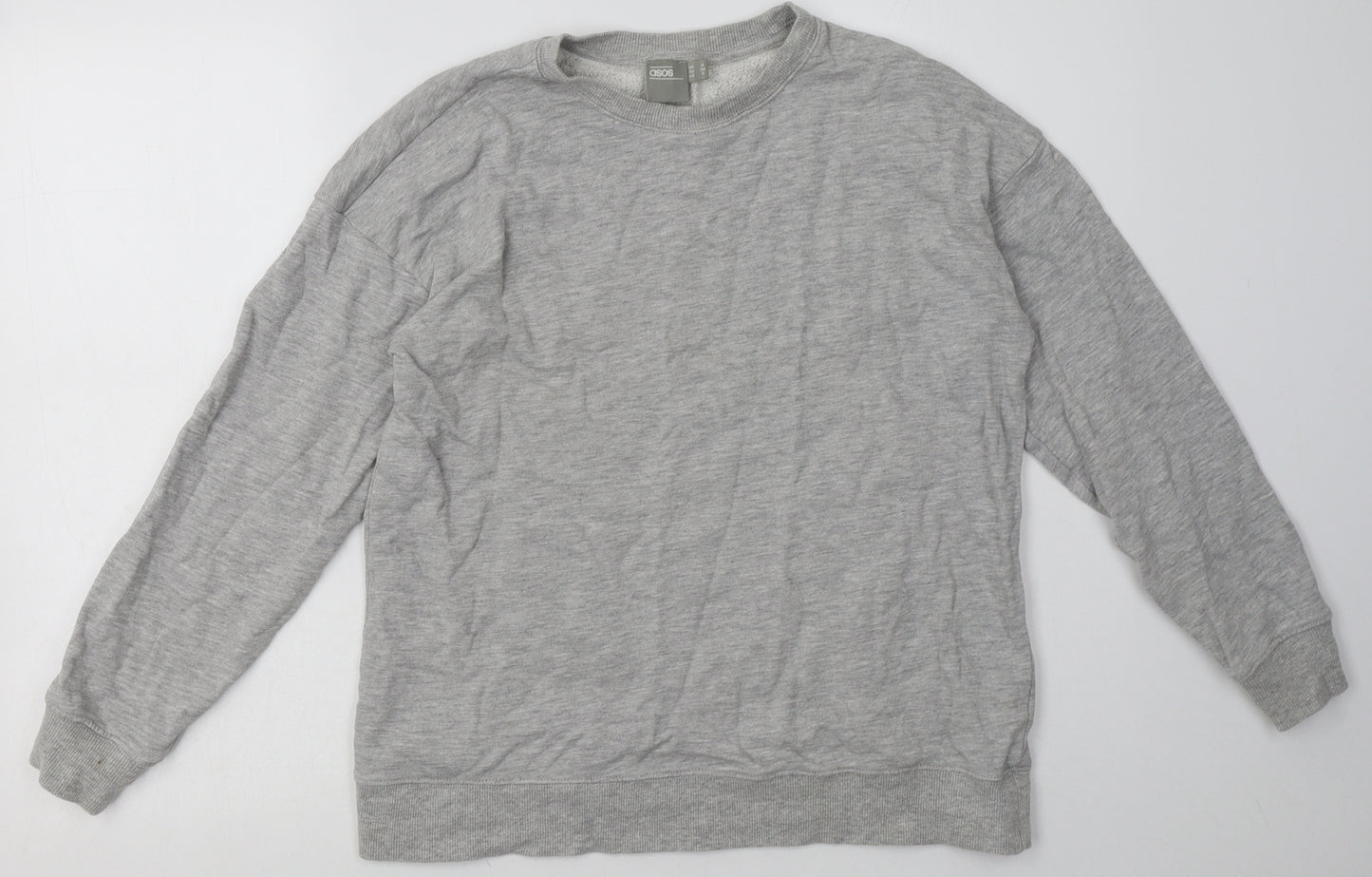 ASOS Womens Grey  Cotton Pullover Sweatshirt Size 8  Pullover