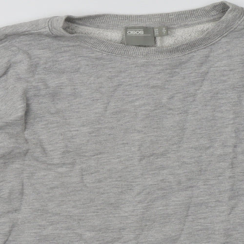 ASOS Womens Grey  Cotton Pullover Sweatshirt Size 8  Pullover