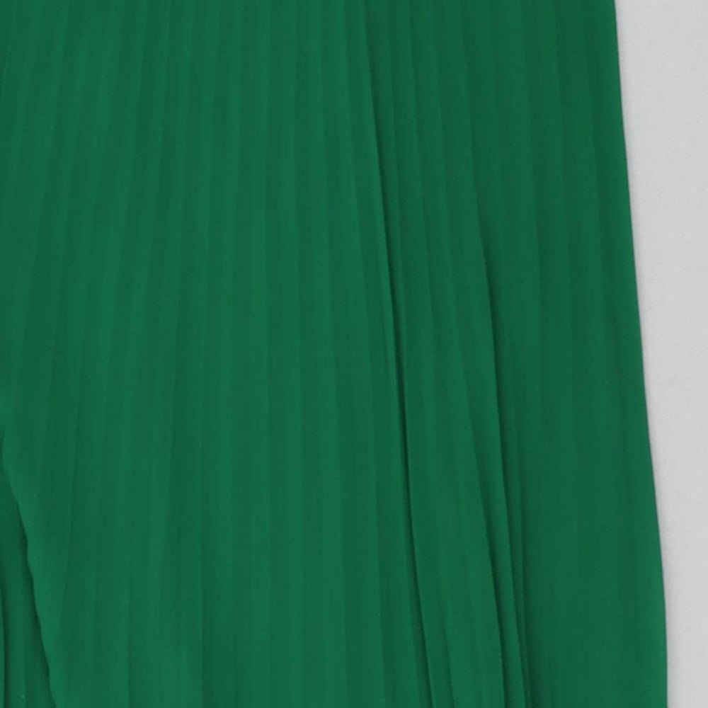 H&M Womens Green  Polyester A-Line  Size 4  V-Neck Pullover