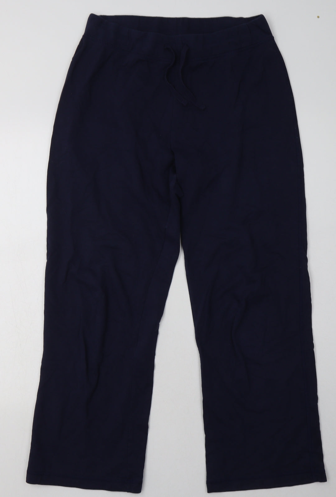 George Womens Blue  Cotton Jogger Trousers Size 14 L30 in Regular Tie