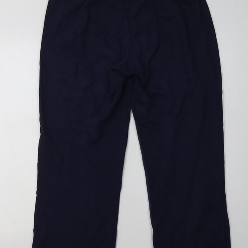 George Womens Blue  Cotton Jogger Trousers Size 14 L30 in Regular Tie