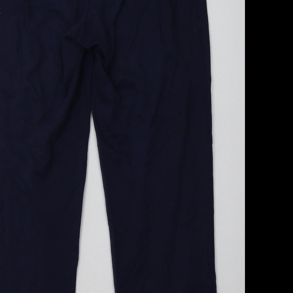 George Womens Blue  Cotton Jogger Trousers Size 14 L30 in Regular Tie