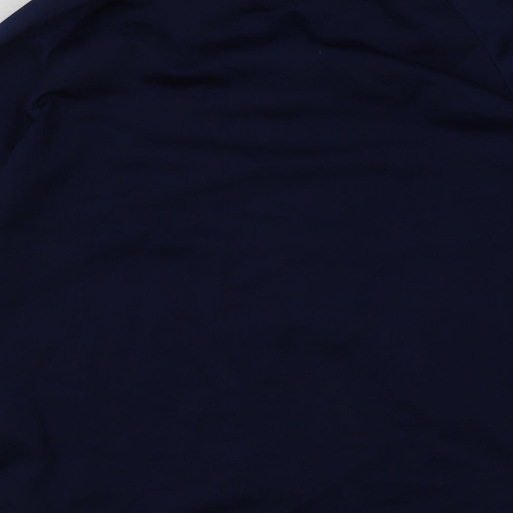 adidas Boys Blue Striped Polyester Full Zip Sweatshirt Size 9-10 Years  Zip