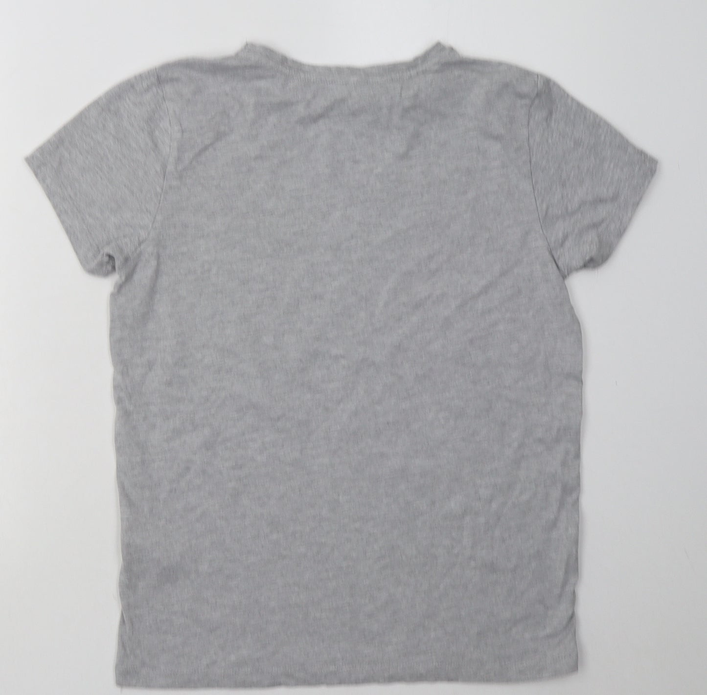 Primark Womens Grey  Coir Basic T-Shirt Size L Crew Neck - Fortnite