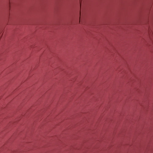 NEXT Womens Pink  Viscose Basic T-Shirt Size 10 Crew Neck