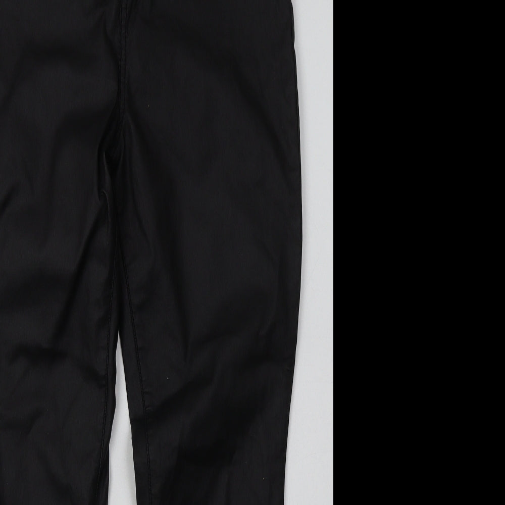 sainsburys Womens Black  Polyamide Skinny Jeans Size 16 L32 in Regular Button - leather jeans