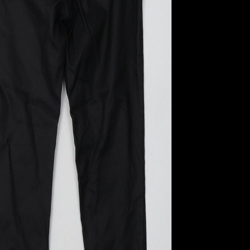 sainsburys Womens Black  Polyamide Skinny Jeans Size 16 L32 in Regular Button - leather jeans