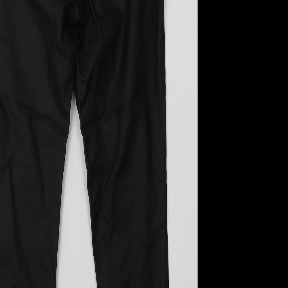 sainsburys Womens Black  Polyamide Skinny Jeans Size 16 L32 in Regular Button - leather jeans