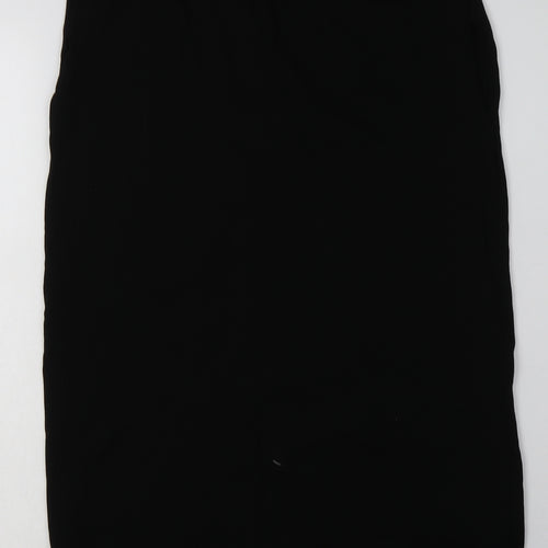 Zara Womens Black  Cotton Tank Dress  Size M  Crew Neck Pullover