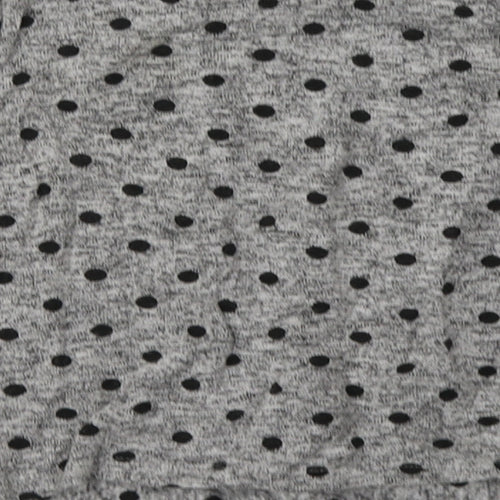 sainsburys Girls Grey Polka Dot Viscose Basic Casual Size 8 Years Crew Neck Pullover