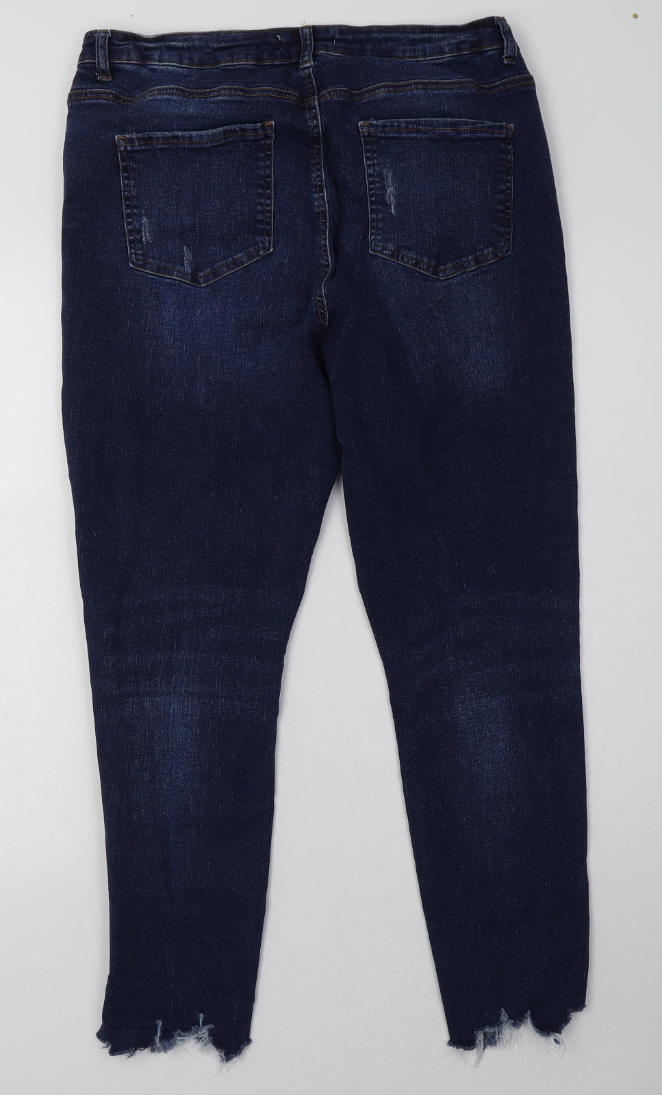 Primark Womens Blue  Cotton Skinny Jeans Size 18 L30 in Regular Button
