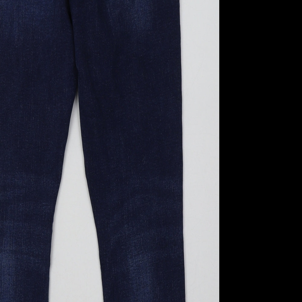 Primark Womens Blue  Cotton Skinny Jeans Size 18 L30 in Regular Button