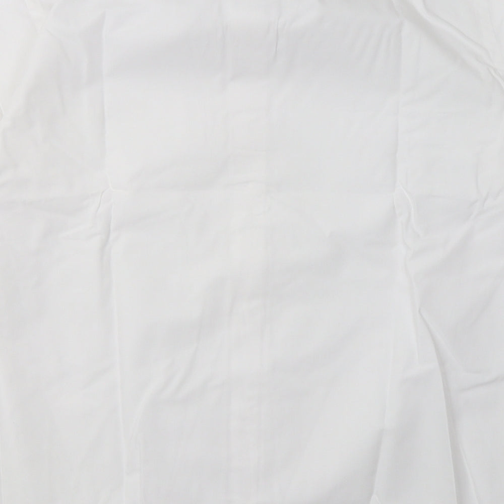 sainsburys Mens White  Cotton  Button-Up Size 15.5 Collared Button