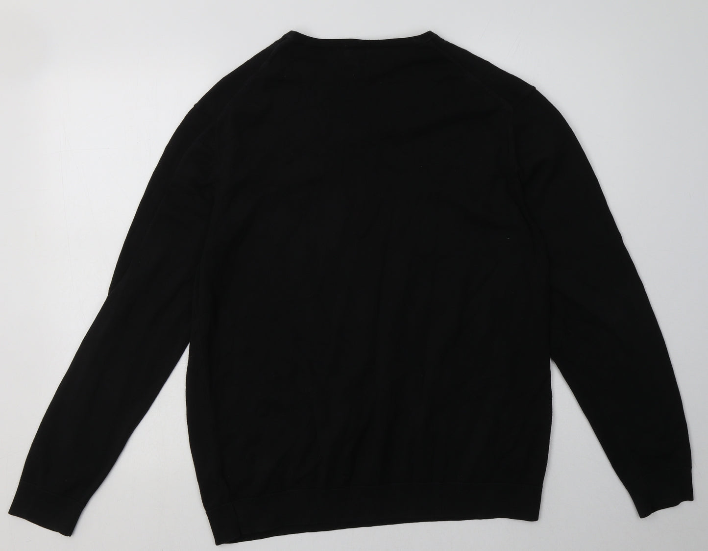 NEXT Mens Black  Cotton Pullover Sweatshirt Size L
