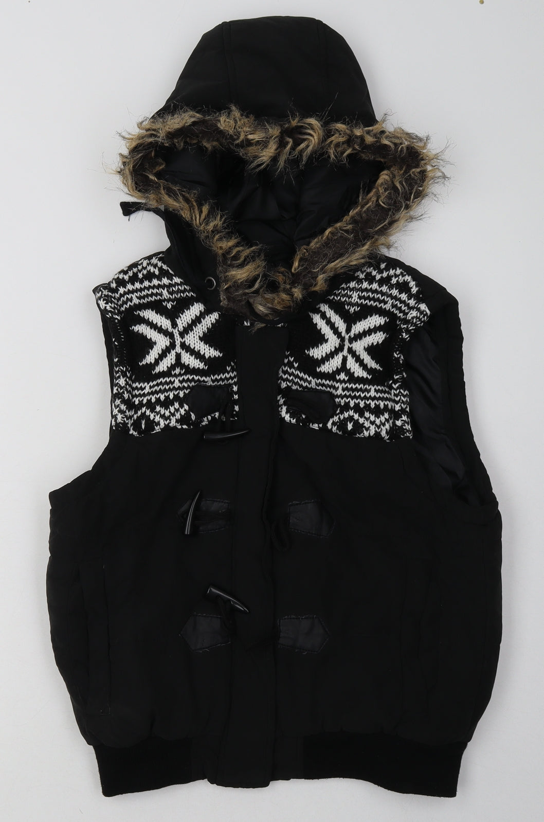 Primark Womens Black   Gilet Jacket Size 12  Zip