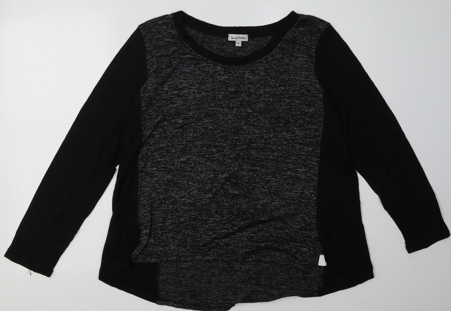 dante malan Womens Grey  Viscose Pullover Sweatshirt Size L  Pullover