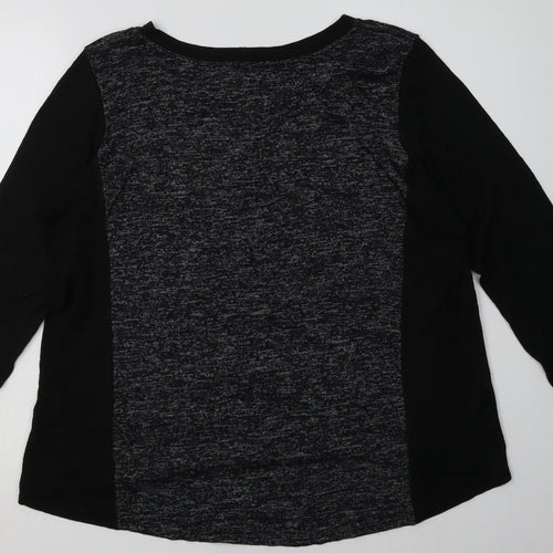 dante malan Womens Grey  Viscose Pullover Sweatshirt Size L  Pullover