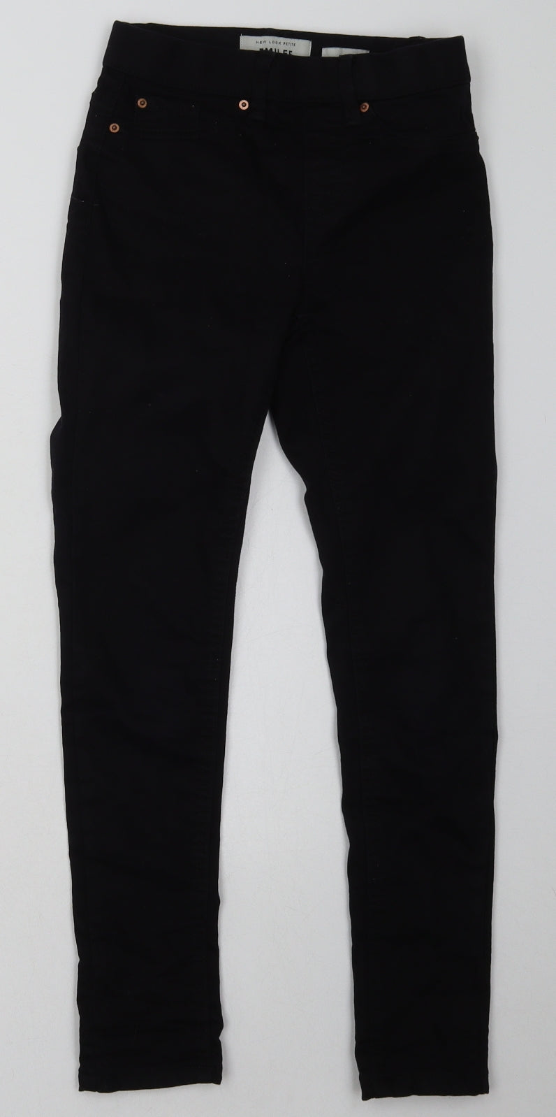 New Look Womens Black  Cotton Jegging Trousers Size 4 L26 in Regular