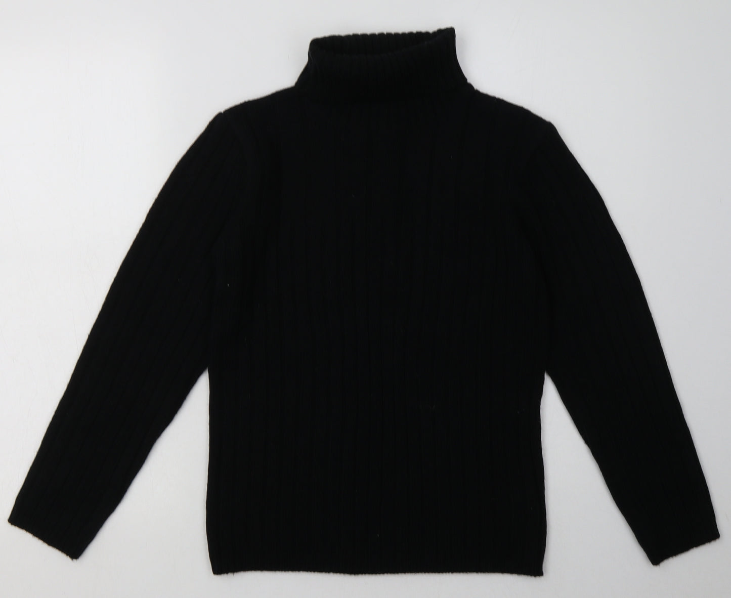Preworn Womens Black  Acrylic Pullover Sweatshirt Size 12  Pullover