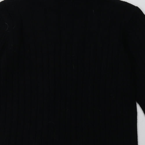 Preworn Womens Black  Acrylic Pullover Sweatshirt Size 12  Pullover