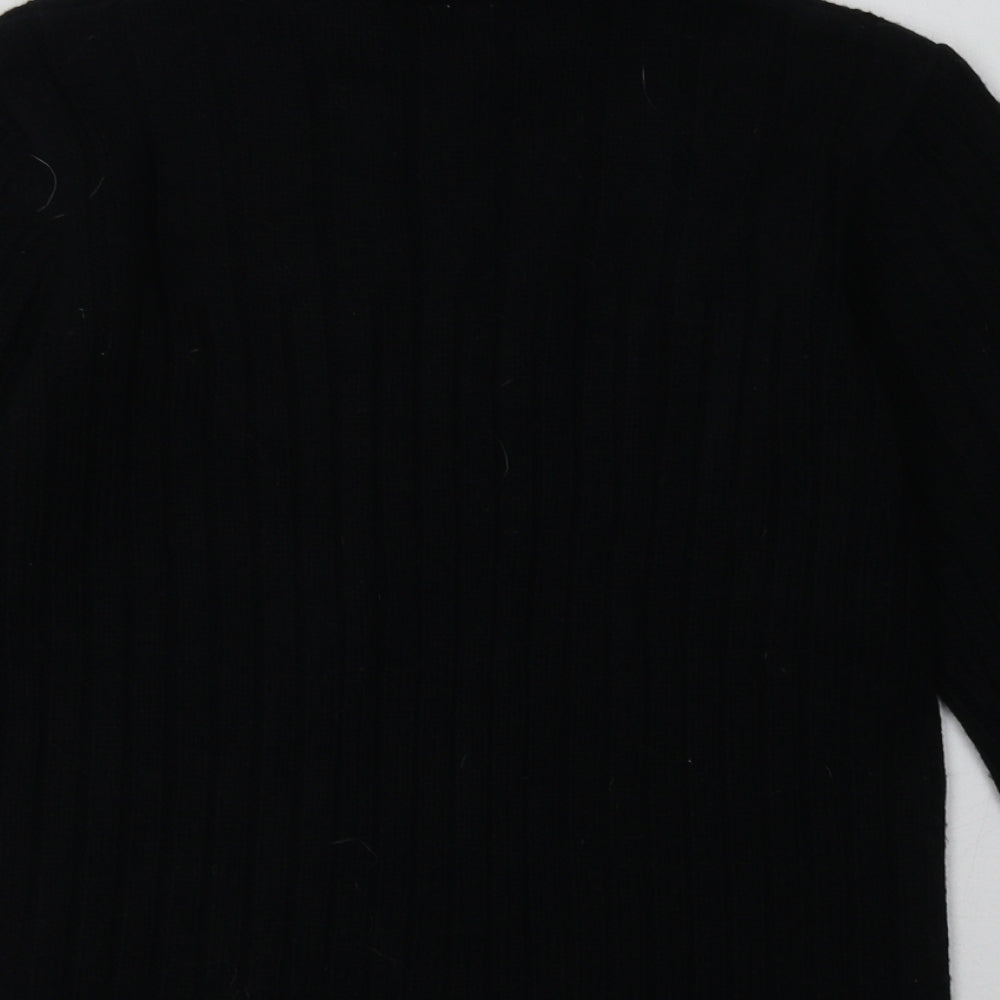 Preworn Womens Black  Acrylic Pullover Sweatshirt Size 12  Pullover