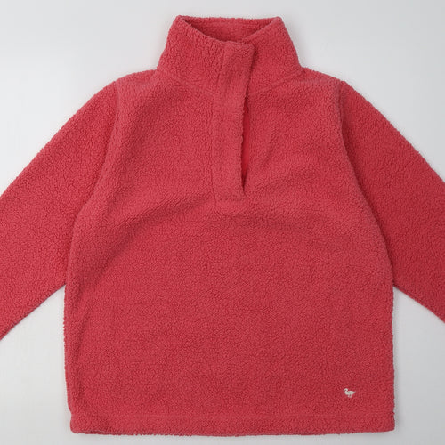 EWM Womens Pink  Polyester Pullover Sweatshirt Size M  Button