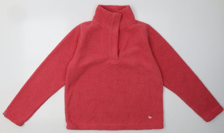 EWM Womens Pink  Polyester Pullover Sweatshirt Size M  Button