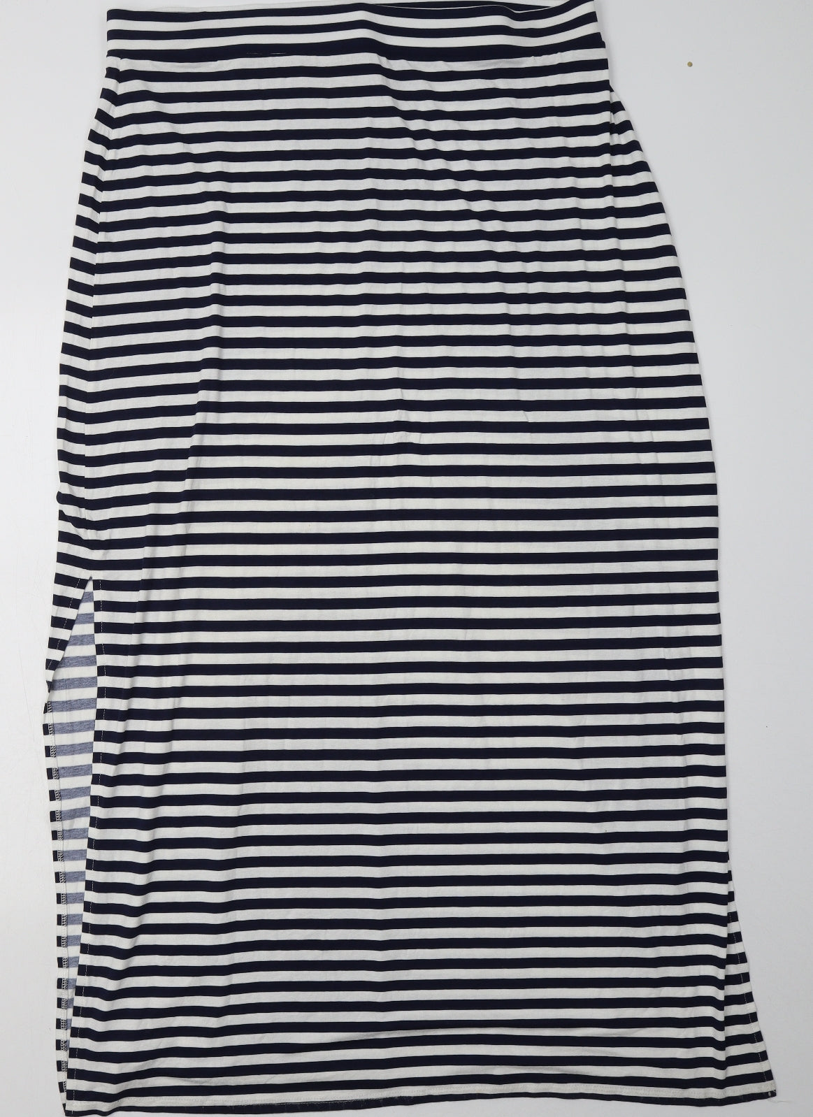 George Womens Blue Striped Viscose A-Line Skirt Size 18