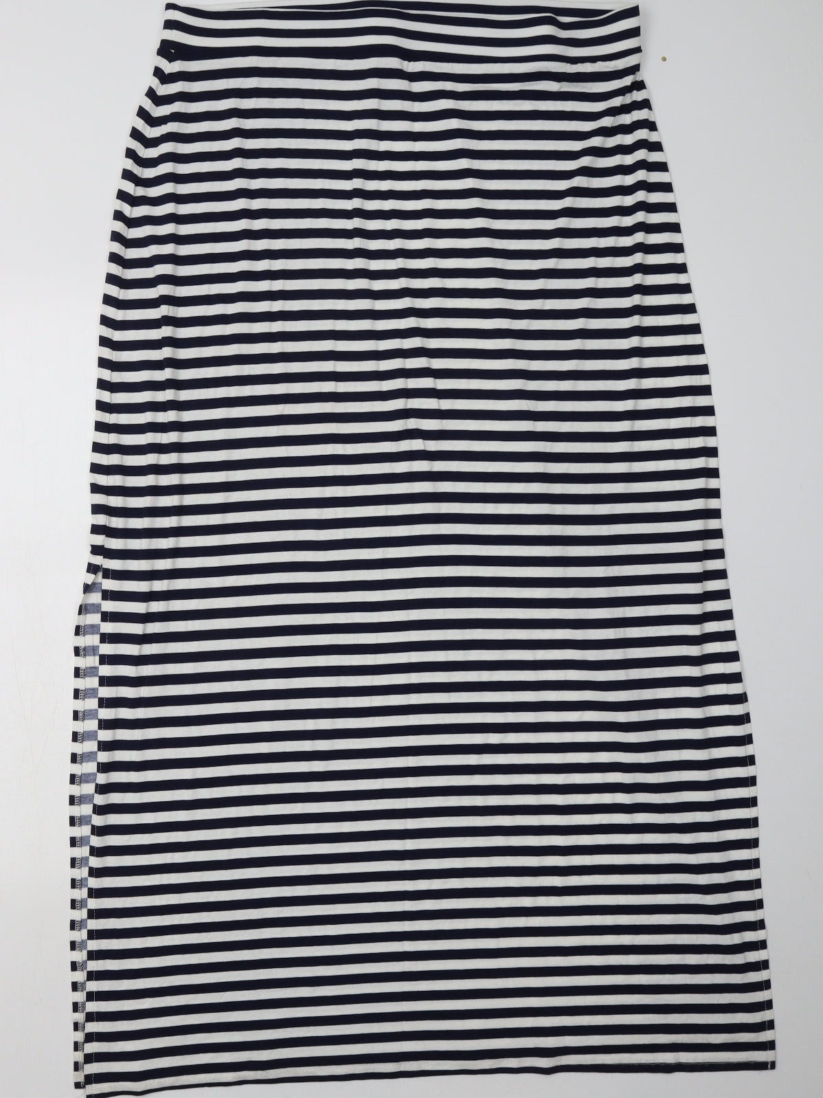 George Womens Blue Striped Viscose A-Line Skirt Size 18