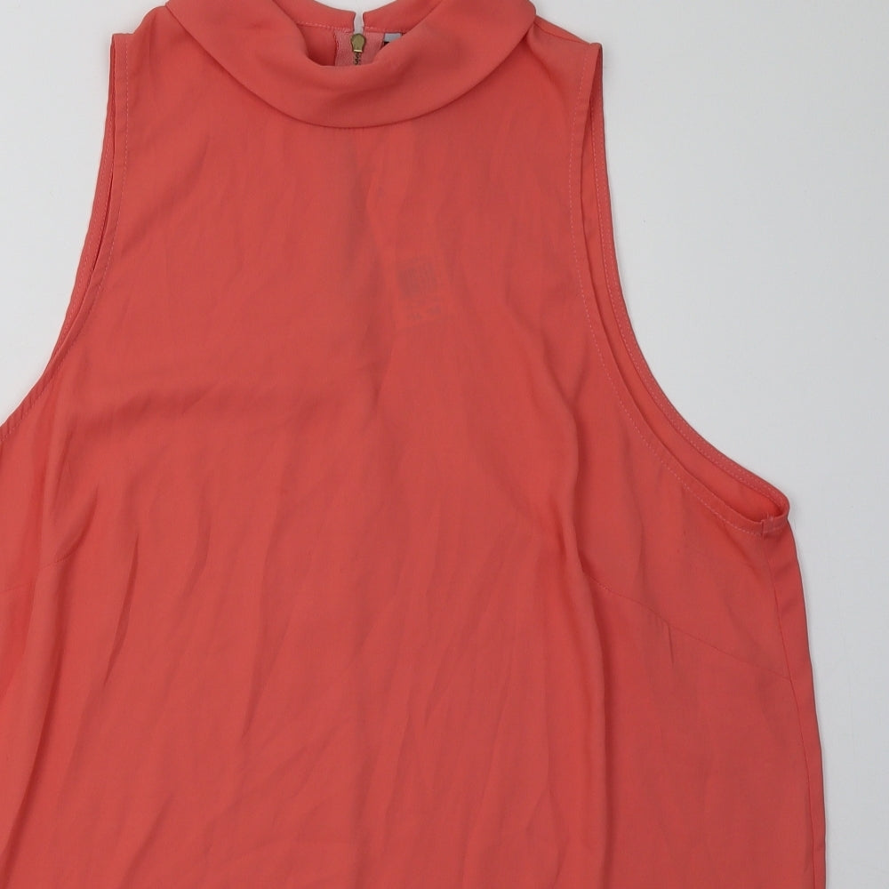 F&F Womens Pink  Polyester Basic Tank Size 22 Collared